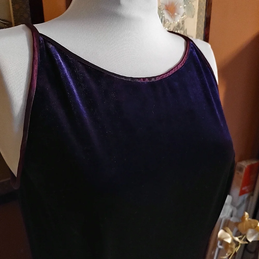 💜 Luxe Vtg 90's Jessica McClintock Gunne Sax Royal Purple Cocktail Dress - 9/10 - Picture 5 of 16